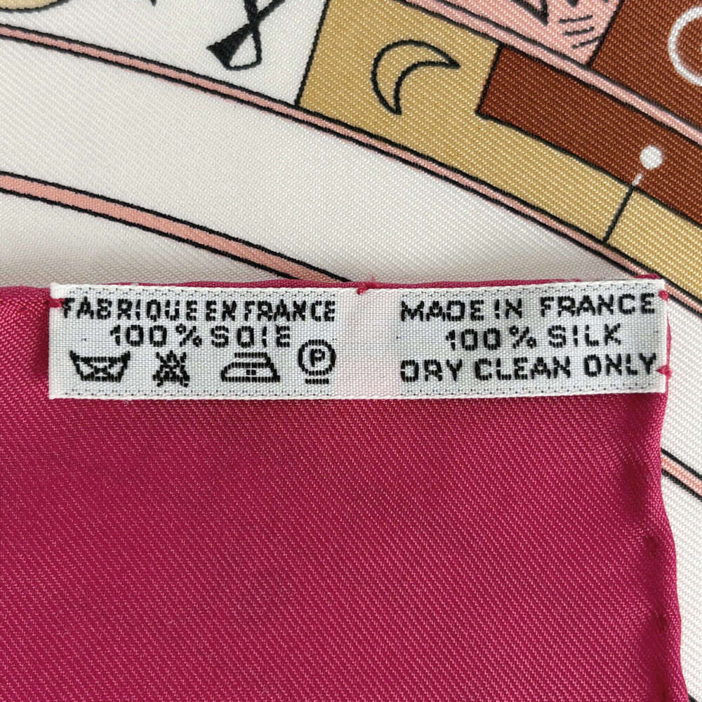 HERMES Pink Silk Scarf - Picture 2 of 4